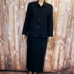 Vintage‎ Casual Corner Annex Midi Length Knit Skirt Suit